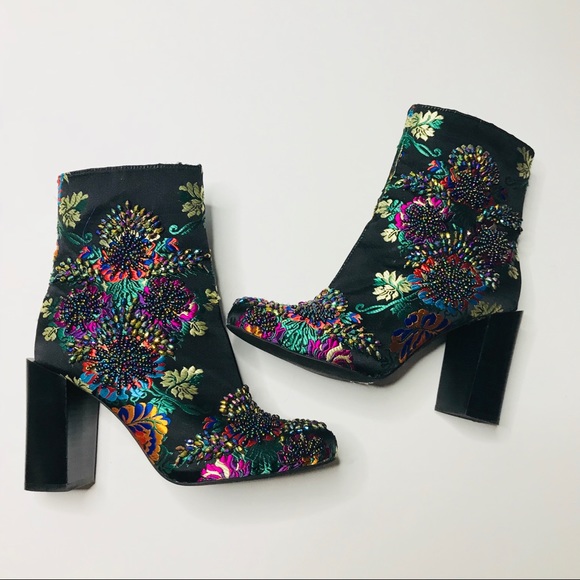 Jeffrey Campbell Shoes - Jeffrey Campbell Embellished Embroidered boots
